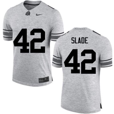 NCAA Ohio State Buckeyes Men's #42 Darius Slade Gray Nike Football College Jersey QEP1345WO